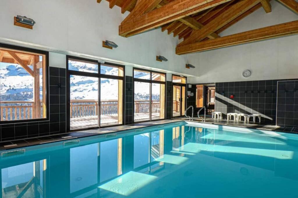 Vue Panoramique Sur Les Montagnes Plein Sud - T2 Skis Aux Pieds, Piscine & Spa 플랜 외부 사진