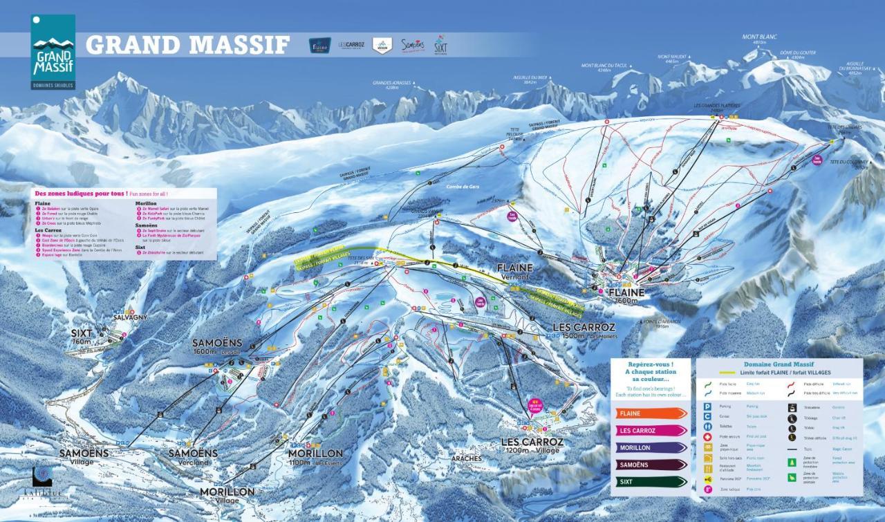 Vue Panoramique Sur Les Montagnes Plein Sud - T2 Skis Aux Pieds, Piscine & Spa 플랜 외부 사진