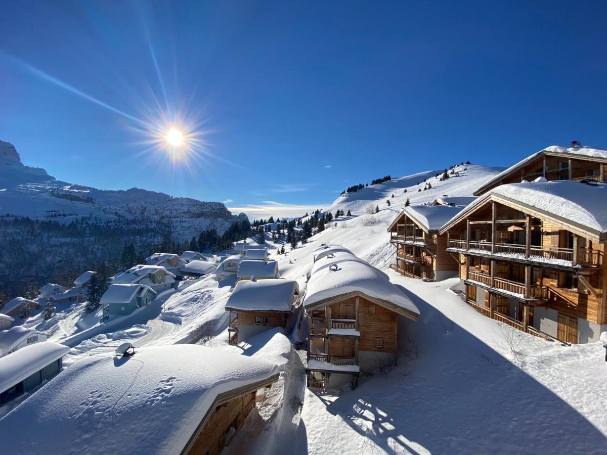 Vue Panoramique Sur Les Montagnes Plein Sud - T2 Skis Aux Pieds, Piscine & Spa 플랜 외부 사진